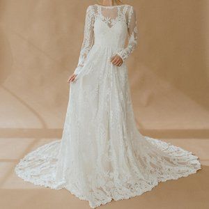 Simone Lace Wedding Dress - Dreamers and Lovers